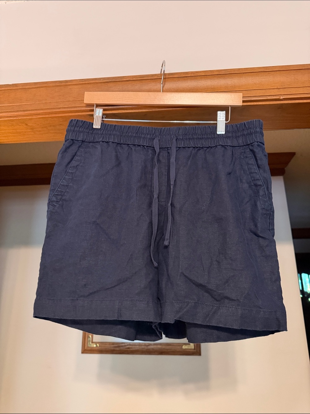 Talbots Men's Navy Elastic Waist Drawstring Shorts